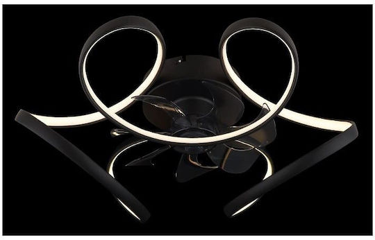 Globo Lighting Loris Затворен Тип (Плафон) 56.2см с Магазин за онлайн търговия с Мегапикселови Обективи Черен
