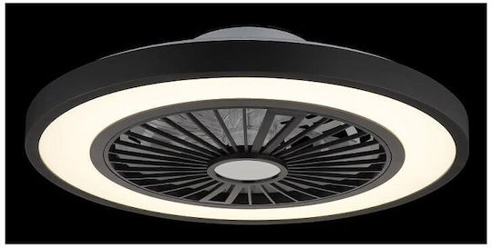 Globo Lighting Blizzak Ceiling Light 54cm with Light Fixture Black