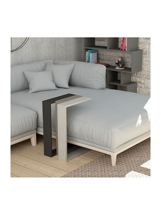 Rectangular Side Table Muju Wooden Beige L40xW30xH57cm.