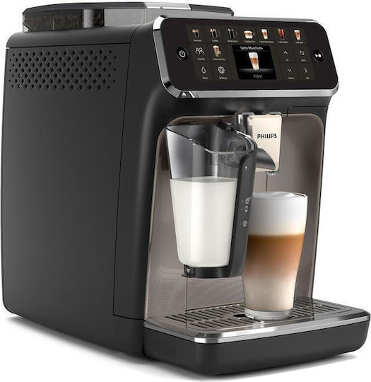 Philips Series 5500 Automatic Espresso Coffee Machine 1500W Pressure 15bar for Cappuccino with Grinder Black EP5549/70