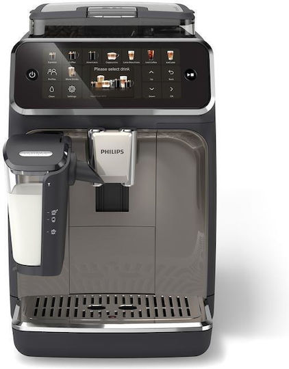 Philips Series 5500 Automatic Espresso Coffee Machine 1500W Pressure 15bar for Cappuccino with Grinder Black EP5549/70