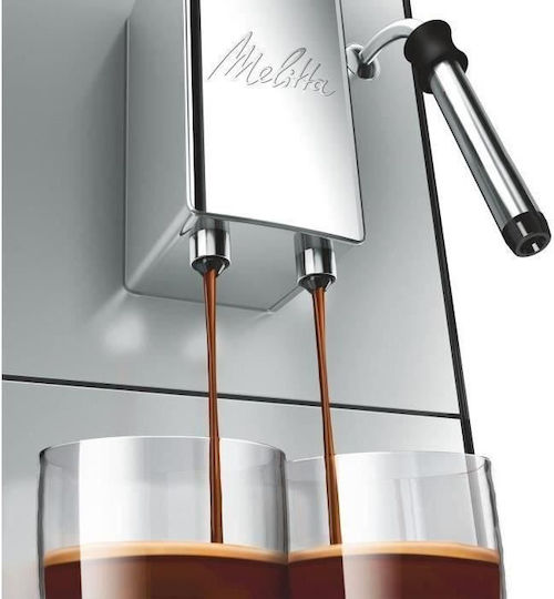 Melitta 1400W Налягане 15бар с мелачка Сребриста