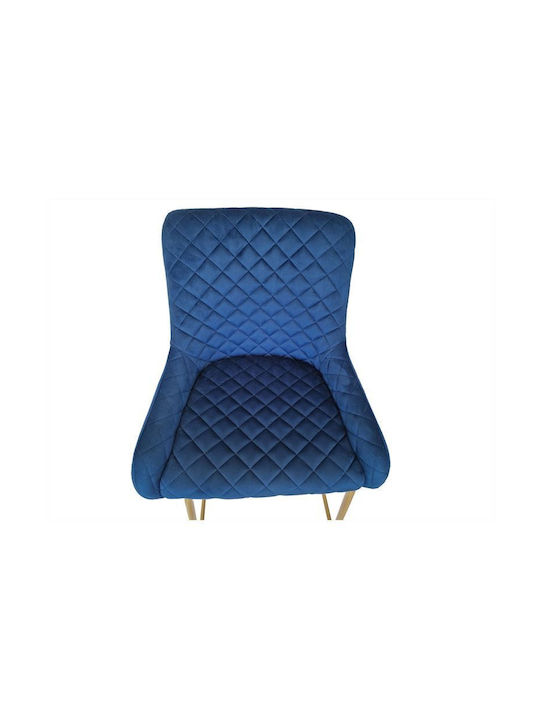 Hocker Bar Gepolstert mit Samt Isadora Blue 48x42x108cm