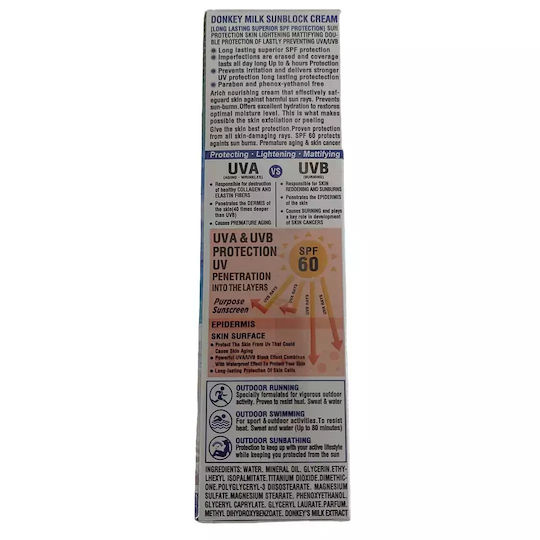 M-Elite Donkey Milk Cremă Solară Waterproof SPF60 130ml