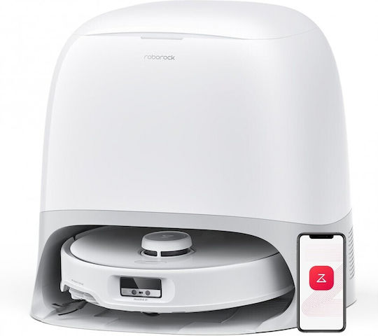 Roborock Qrevo Curv Robot Vacuum Cleaner with Laser Mapping & 18500Pa Suction Power White