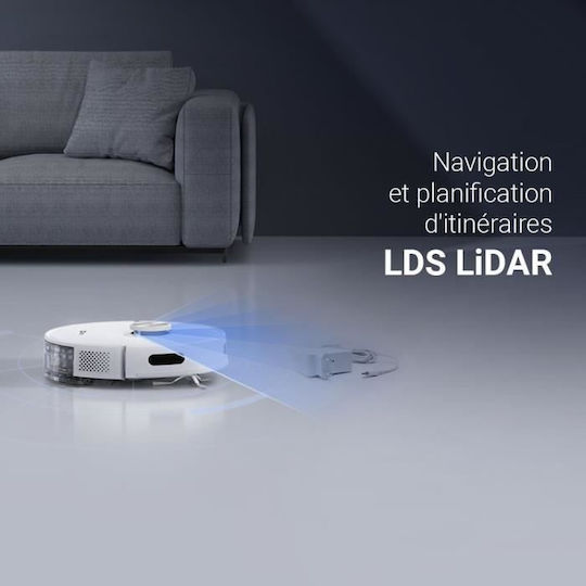 Ezviz RE5 Plus Σκούπα Ρομπότ με Χαρτογράφηση Laser & Απορρόφηση 4000Pa Λευκή