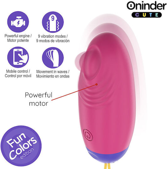 Oninder Cute Вибратор Яйца с Дистанционно Управление 9см Розов