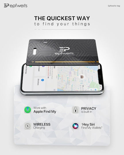 Apple Find My Negru Reîncărcabil