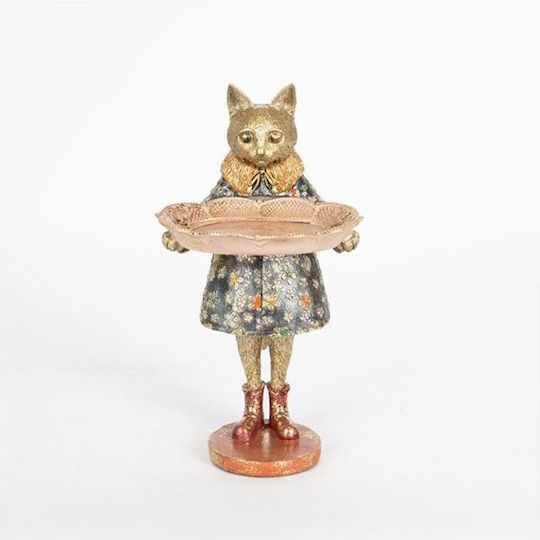 Διακοσμητική Γάτα Πολυρητίνης 15.5x14x27cm