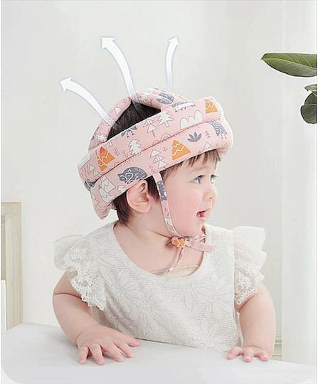 Giggles Co Head Protector Made of Fabric Pink Forest 18x18cm