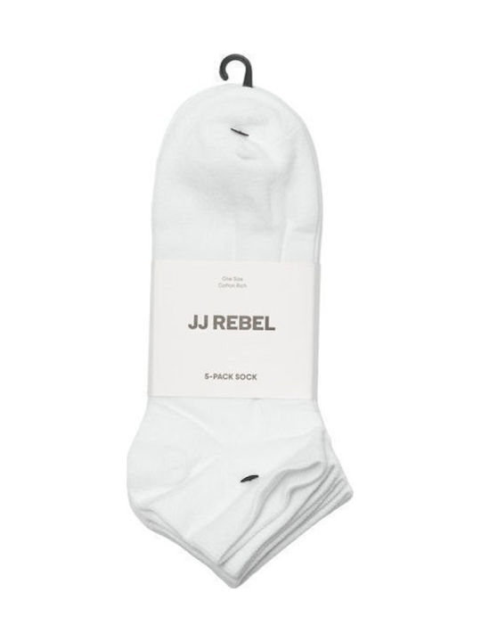 JJ Rebel Ανδρικές Κάλτσες Λευκο-white 5Pack JJ Rebel Ανδρικές Κάλτσες Λευκο-white 5Pack