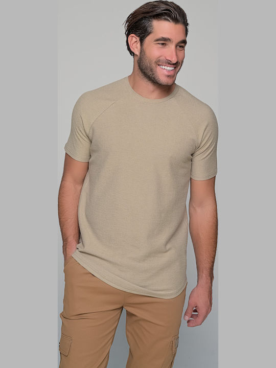 Cross Line T-shirt Μπεζ
