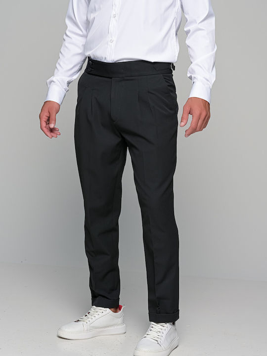 Raffaelo Pantaloni Elastic Black