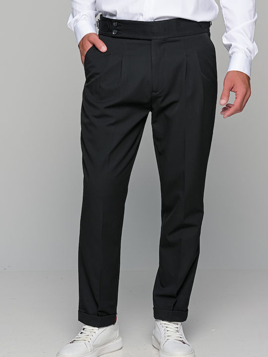 Raffaelo Pantaloni Elastic Black