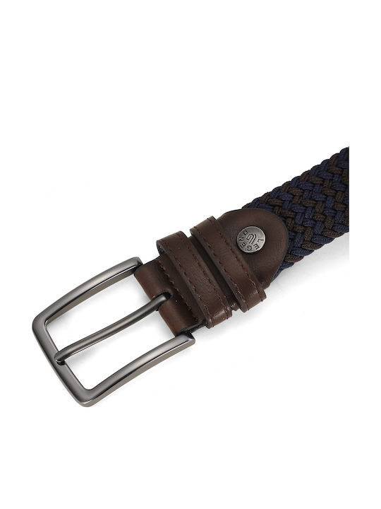 Elastisch Herren Gürtel Gestrickt Blau