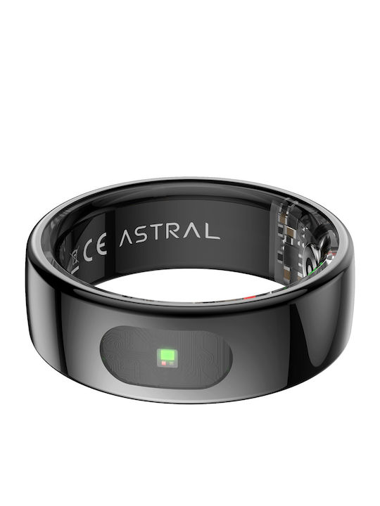 Forever Astral SR-100 Smart Ring 17.5mm Wasserdicht mit Pulsmesser Schwarz