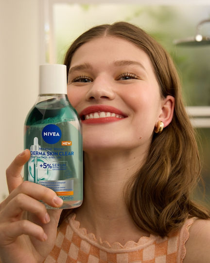 Nivea Micellar Derma Skin Clear Infused Serum Micellar Water Αφαίρεσης Μακιγιάζ Προσώπου 400ml
