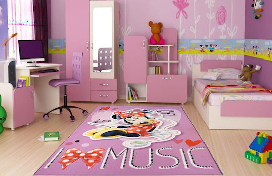 Disney Minnie Παιδικό Χαλί Minnie Ροζ