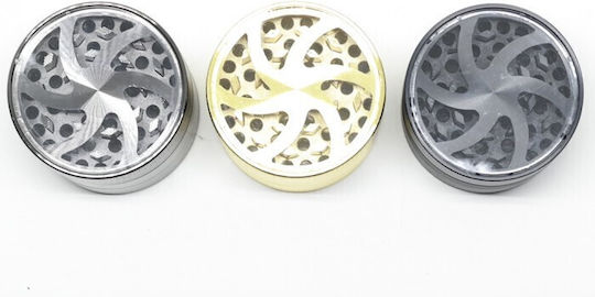 Mado Tobacco Grinder 52mm 4 Parts 661-2161 Aluminum Window Gold