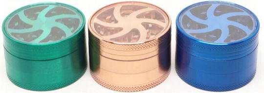 Mado Tobacco Grinder 52mm 4 Parts 661-2161 Aluminum Window Gold