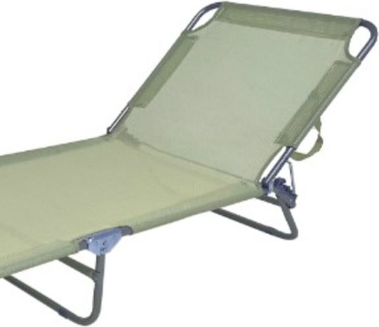 Summer Club Metallic Beach Sunbed Green 188x55x24cm