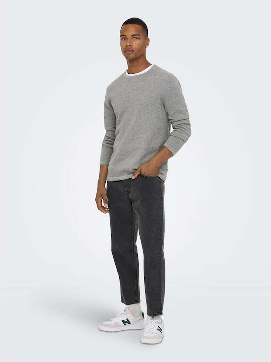 Long Sleeve Sweater Medium Grey Melange