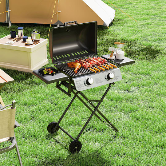 Outsunny Tragbar Gasgrill Rost mit 2 cm 2.8kW