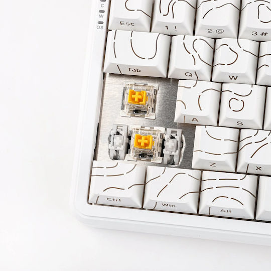 Ajazz AK680 Max Gaming Mechanical Keyboard 65% with Magnetic switches and RGB lighting (English US) White