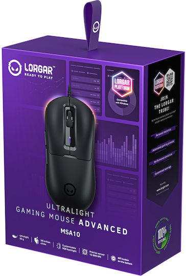 Lorgar MSA10 RGB Gaming Mouse 12000 DPI Negru