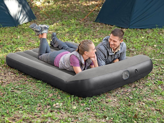 Bestway Inflatable Double Air Mattress with Integrated Electric Pump 191x137x30cm Grey