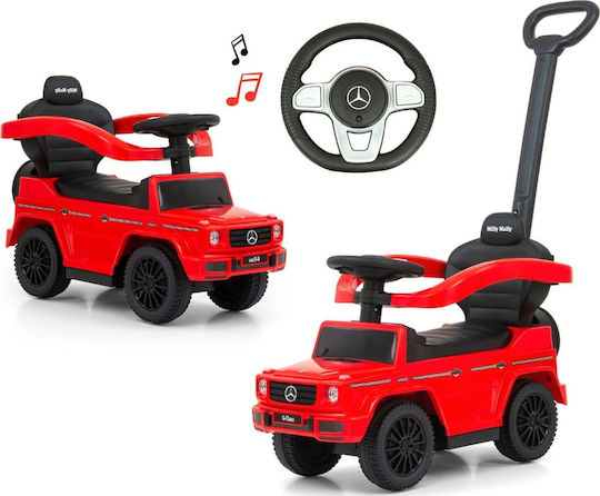 Milly Mally Mercedes G350D Baby Push Walker with Parental Handle Red