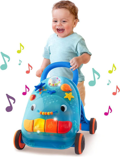 Battat Baby Push Walkers with Sounds Light Blue