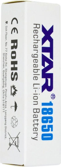 XTAR Rechargable Battery 18650 Li-ion 3300mAh 3.6V 1pcs