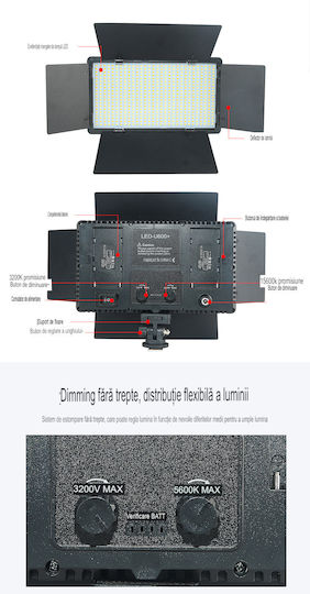 Kit De Iluminare Pentru Fotografie Și Video Cu 3 Corpuri De Iluminat 40W 3200 - 5600K
