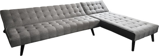 Magus Ecksofa mit Schlaffunktion und Ottomane links oder rechts Grau 254x77x74 cm