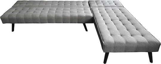 Magus Ecksofa mit Schlaffunktion und Ottomane links oder rechts Grau 254x77x74 cm