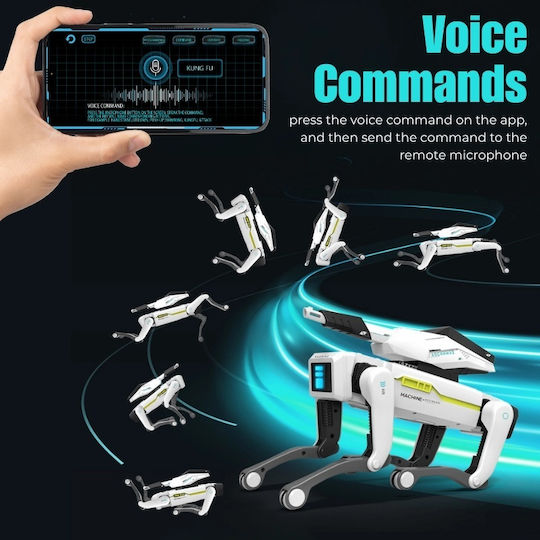 Iuni 8006 Câine Robot Inteligent Bile cu Hidrogel Extensibile în Apă Telecomandă Aplicație Comenzi Vocale Programabil 25+ Funcții Interactive