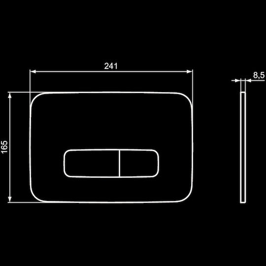 Ideal Standard Oleas Spülplatten für Toiletten Doppelspülung