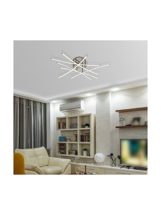 Vivalux Ceiling Mount Light 80cm Silver with Integrated LED