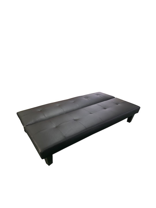 Nahele Dreisitzer Sofa Künstliches Leder Schwarz 179x82.5x78cm