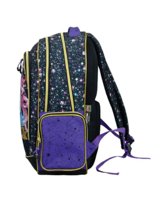 Gim Monster High School Backpack for Elementary with Water Bottle Holder Blue 20L 32 x 20 x 45cm