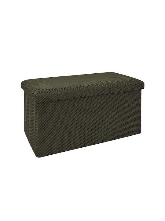 Bankhocker Mit Stauraum Stoff Khaki 76x38x38cm