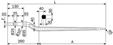 Loader Crowbar 50920 Foldable Ø36 L920 Bpt