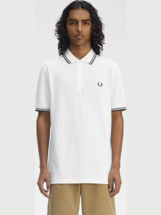 Herren Sportliche Kurzarm Polo Bluse Weiß