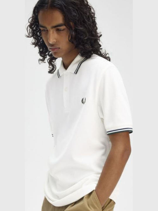 Herren Sportliche Kurzarm Polo Bluse Weiß