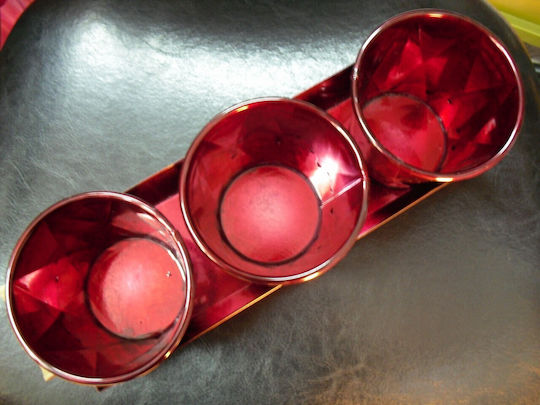 Set Metal Tray 3 Plant Pots Set Metal Tray 3 Plant Pots