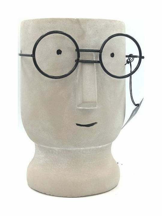 Каспо Керамично Face Pot Диаметър 16см X 22см Височина