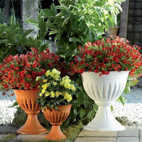 Anthostili Plant Pot Ø33x35cm Plastic 8lt Terracotta Calice Alba Bama Italy