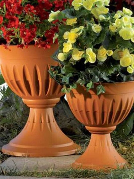 Anthostili Plant Pot Ø33x35cm Plastic 8lt Terracotta Calice Alba Bama Italy