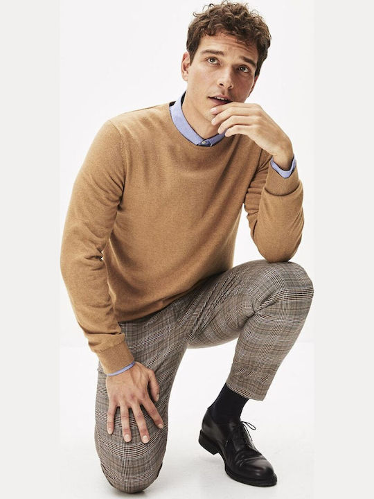 Herrenblusen Langarm Braun Pullover